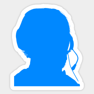 Teachurb Gamer Headset Silhouette Streamer Sticker